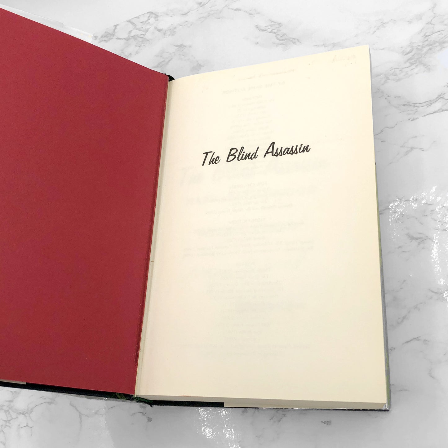 The Blind Assassin by Margaret Atwood SIGNED! [U.K. FIRST EDITION] 2000 • Bloomsbury