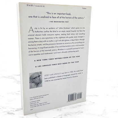 Blindness by José Saramago [FIRST U.S. PAPERBACK EDITION] 1999 • Harvest