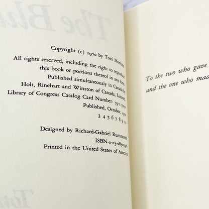 The Bluest Eye by Toni Morrison [30th ANNIVERSARY HARDCOVER] 2000 • BCE • Holt Rinehart & Winston