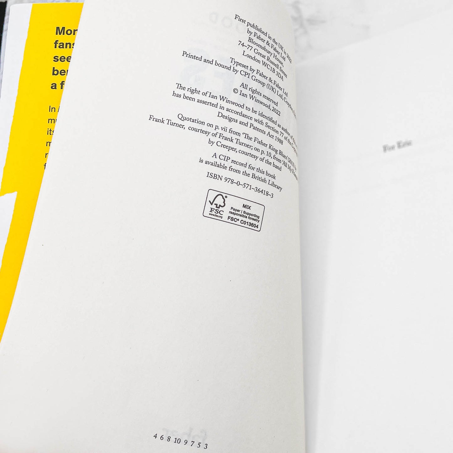 Bodies: Life and Death in Music by Ian Winwood [FIRST EDITION PAPERBACK] 2022 • Faber U.K.