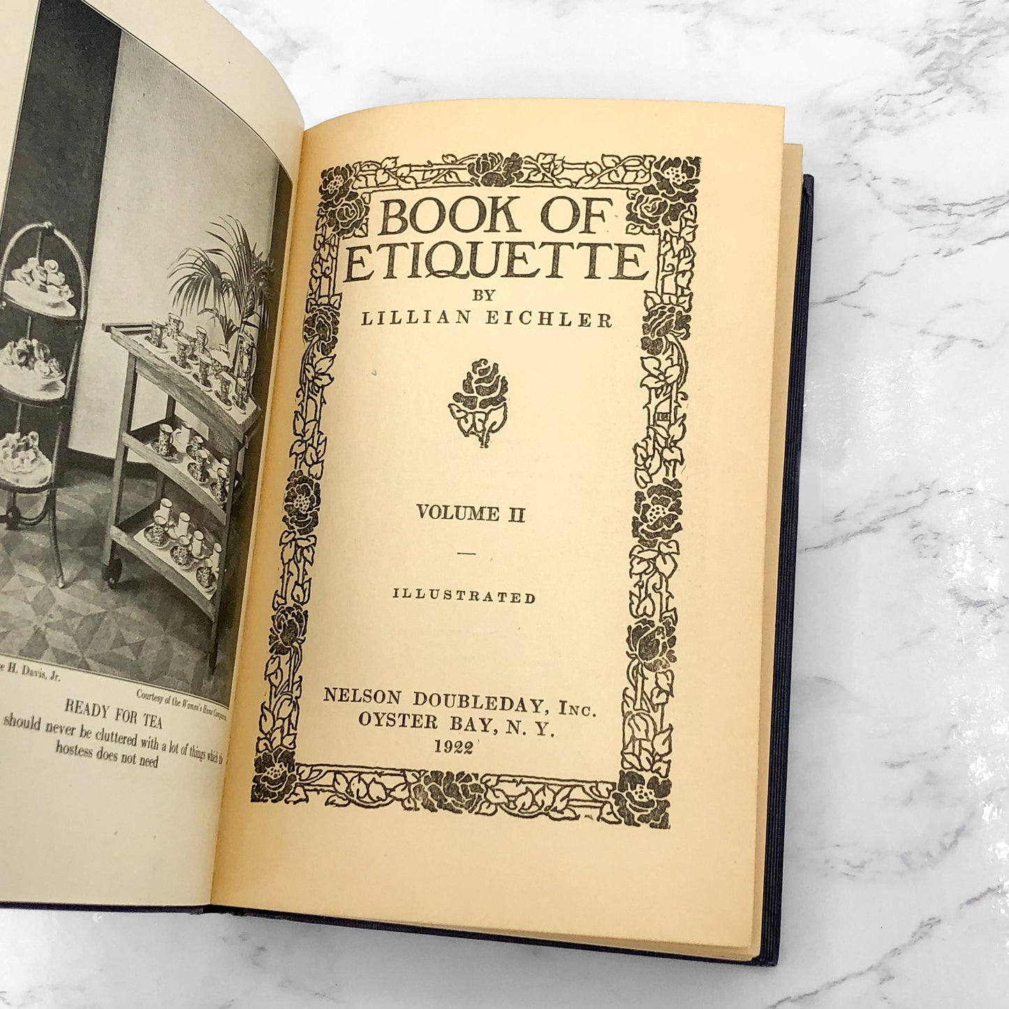 Book of Etiquette : Volume II by Lillian Eichler [FIRST EDITION • FIRST PRINTING] 1922 • Nelson Doubleday