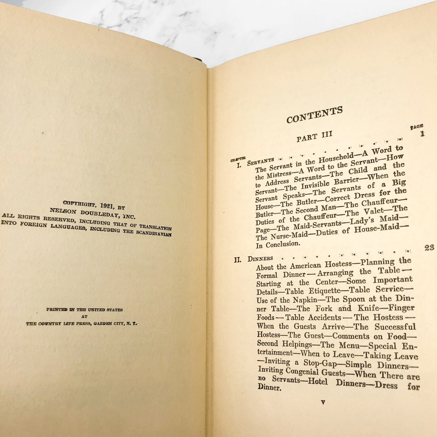 Book of Etiquette : Volume II by Lillian Eichler [FIRST EDITION • FIRST PRINTING] 1922 • Nelson Doubleday