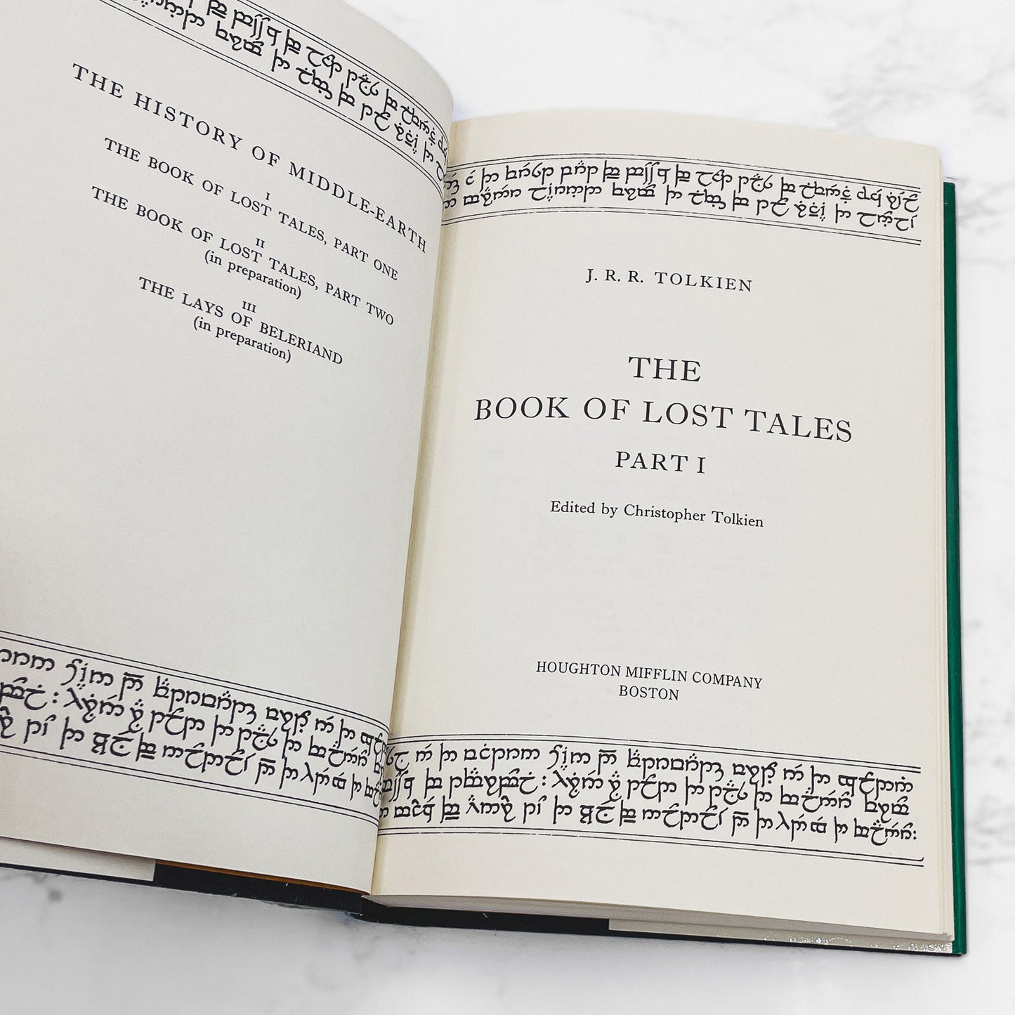 The Book of Lost Tales: Part I by J.R.R. Tolkien [FIRST EDITION] 1984 • Houghton Mifflin