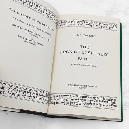 The Book of Lost Tales: Part I by J.R.R. Tolkien [FIRST EDITION] 1984 • Houghton Mifflin