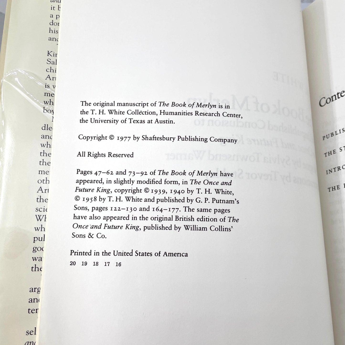 The Book of Merlyn by T.H. White [1977 HARDCOVER] University of Texas Press