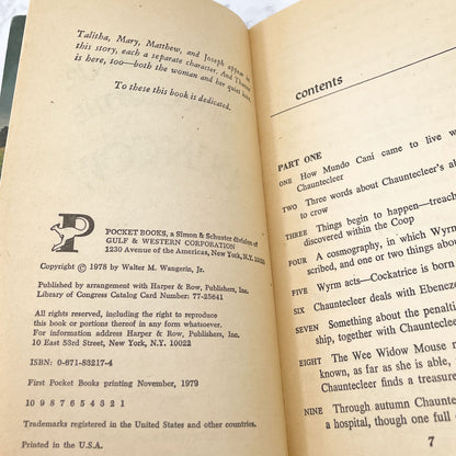 The Book of the Dun Cow by Walter Wangerin Jr. [FIRST PAPERBACK PRINTING] 1979 • Pocket Books