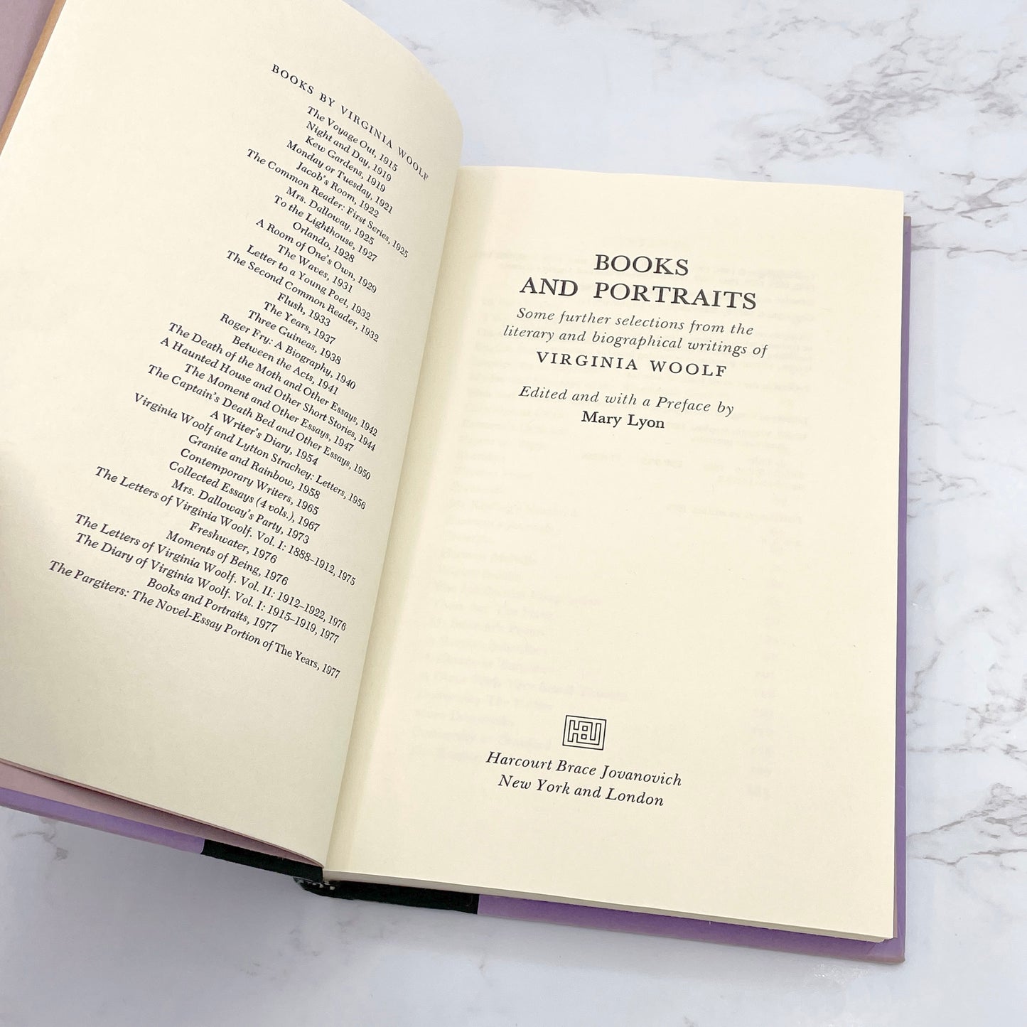 Books & Portraits: Further Selections from the Literary & Biographical Writings of Virginia Woolf [U.S. FIRST EDITION] 1978 • HBJ