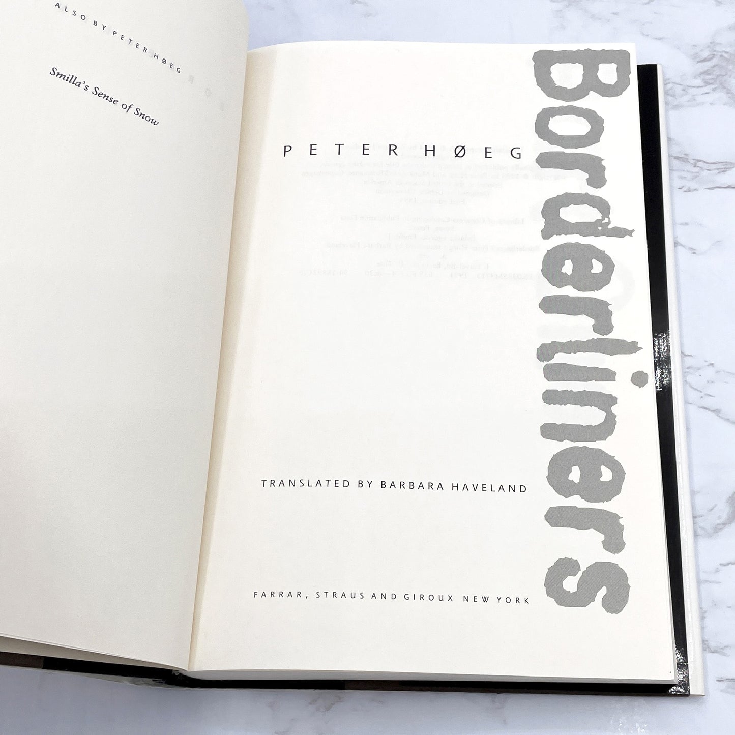 Borderliners by Peter Høeg [U.S. FIRST EDITION • FIRST PRINTING] 1994 • FSG