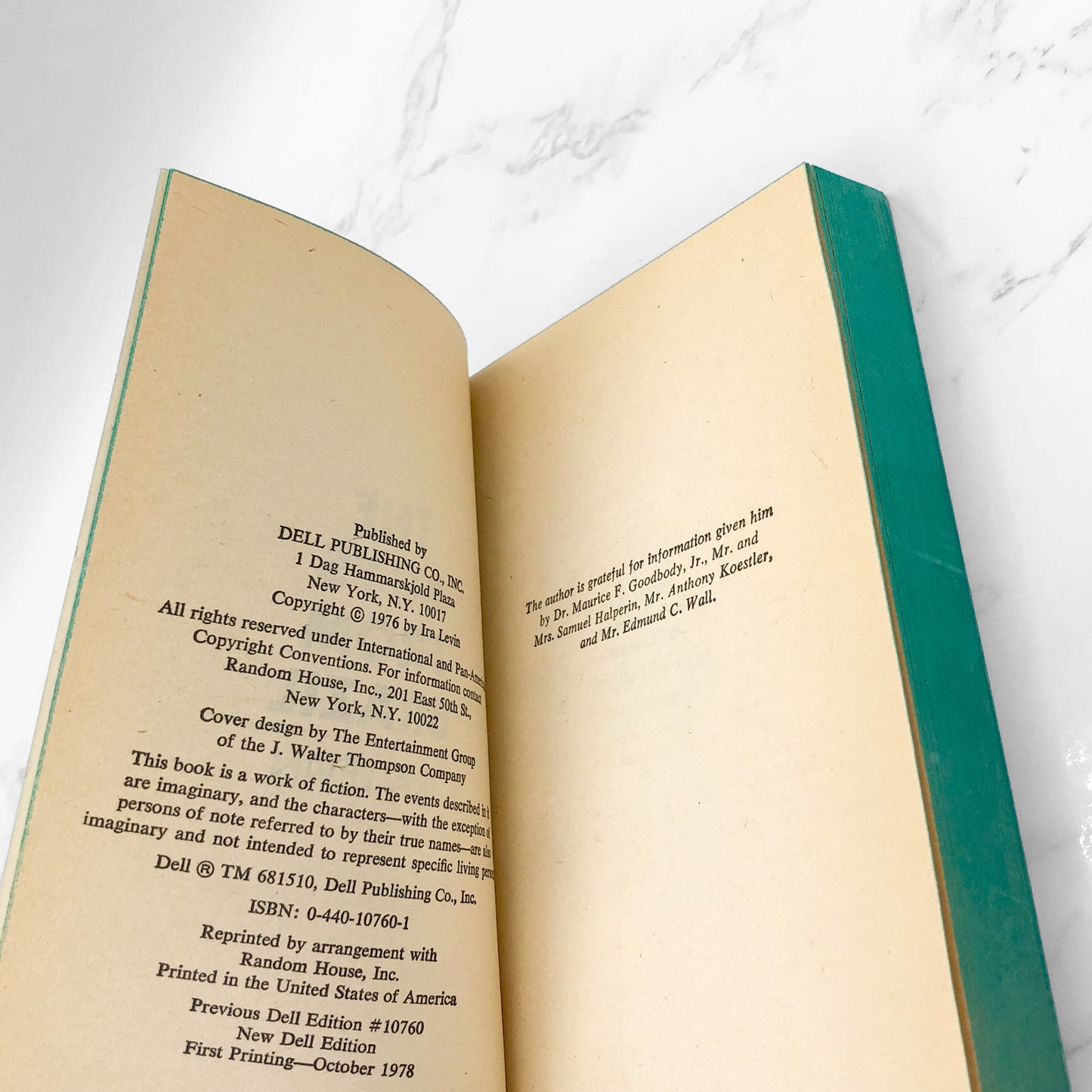 The Boys From Brazil by Ira Levin [1978 PAPERBACK] • Dell