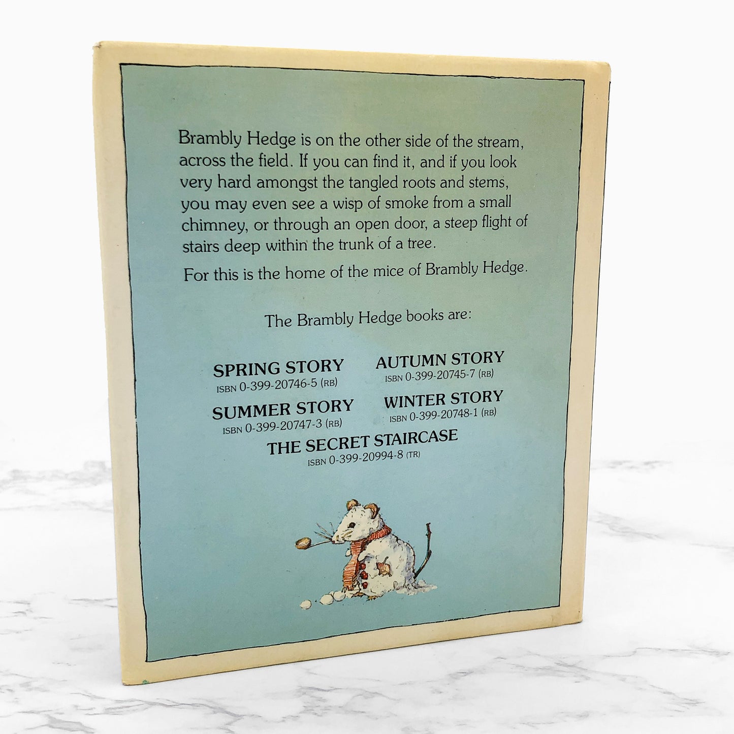 Brambly Hedge #4: Winter Story by Jill Barklem [U.S. FIRST EDITION] 1980 • Philomel Books