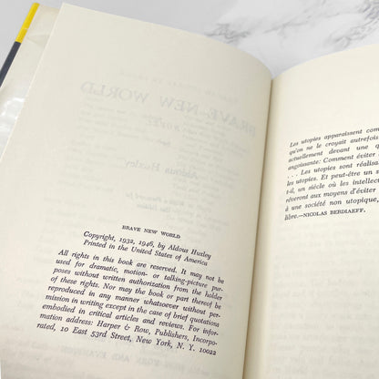 Brave New World by Aldous Huxley [SECOND EDITION] 1965 • BCE Hardcover • Harper & Row