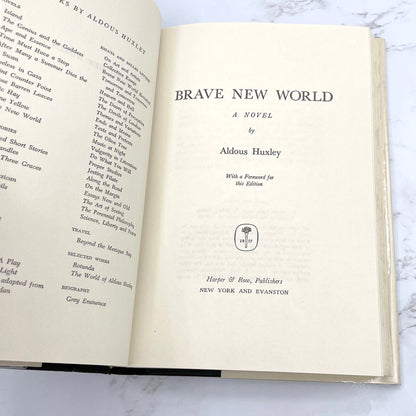Brave New World by Aldous Huxley [SECOND EDITION] 1965 • BCE Hardcover • Harper & Row