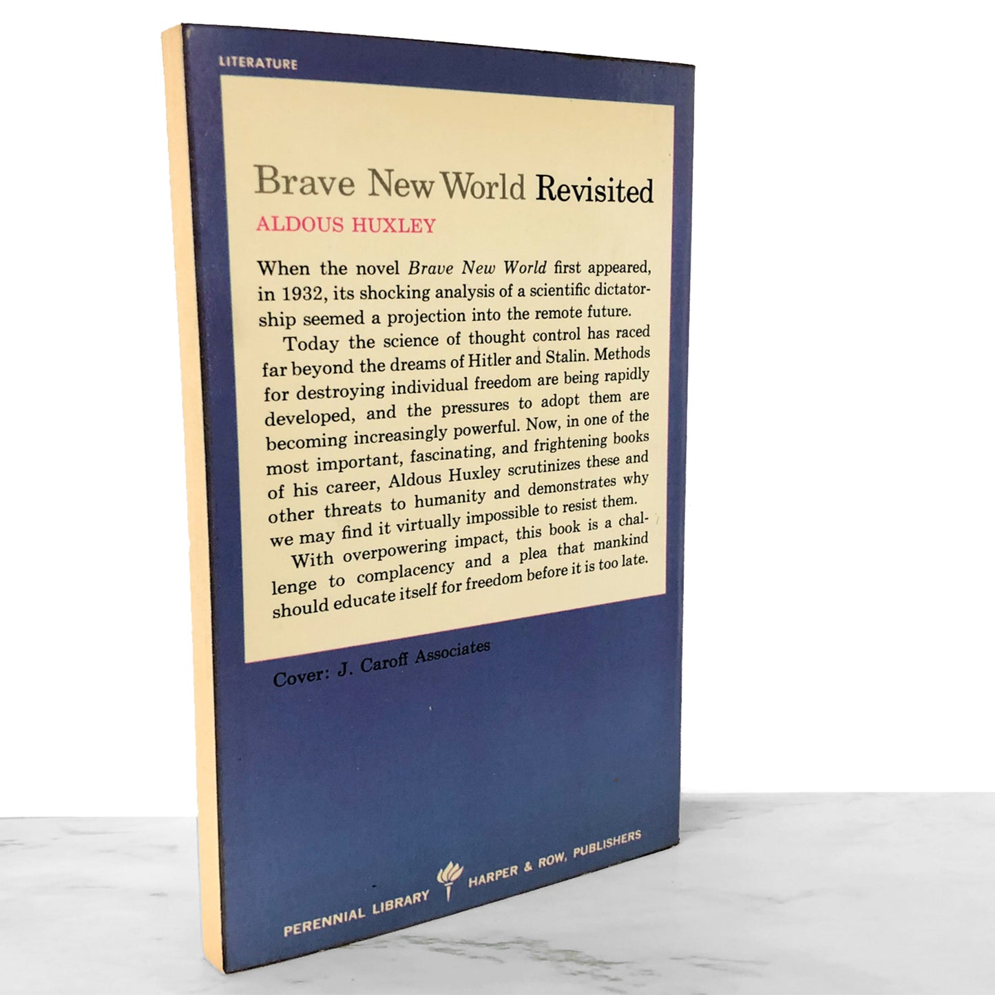 Brave New World Revisited by Aldous Huxley [1965 PAPERBACK] • Perennial Library