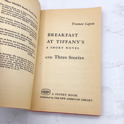 Breakfast at Tiffanys & Three Stories by Truman Capote [MOVIE TIE-IN PAPERBACK] 1961 • Signet