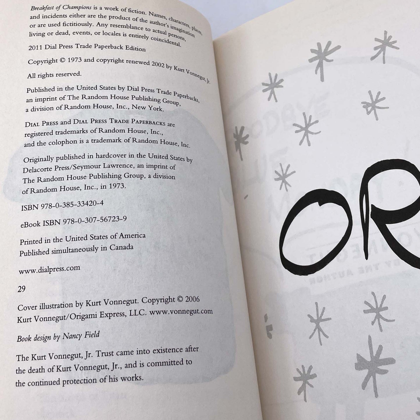 Breakfast of Champions by Kurt Vonnegut [TRADE PAPERBACK] 2011 • Dial