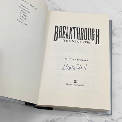 Breakthrough by Whitley Strieber SIGNED! [FIRST EDITION • FIRST PRINTING] 1995 • HarperCollins
