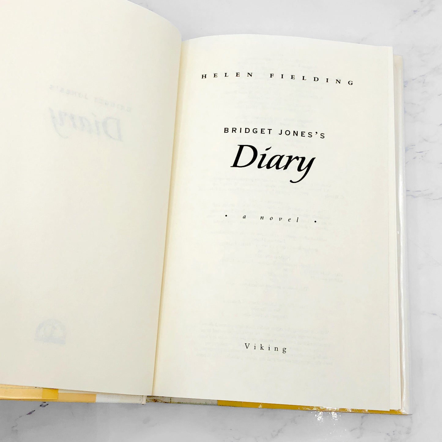 Bridget Jones's Diary by Helen Fielding [U.S. FIRST EDITION] 1998 • Viking