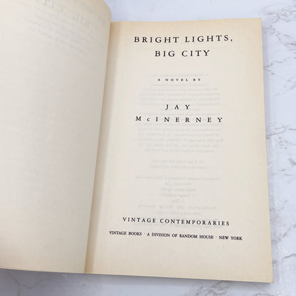 Bright Lights Big City by Jay McInerney [FIRST EDITION] 1984 • Vintage Contemporaries