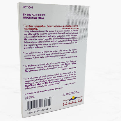 Bright Lights Big City by Jay McInerney [FIRST EDITION] 1984 • Vintage Contemporaries