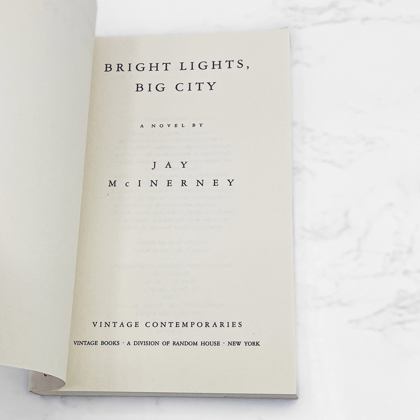 Bright Lights Big City by Jay McInerney [FIRST EDITION] 1984 • Vintage Contemporaries