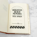 Brighton Beach Memoirs: A Play by Neil Simon [1984 HARDCOVER] BCE • Random House