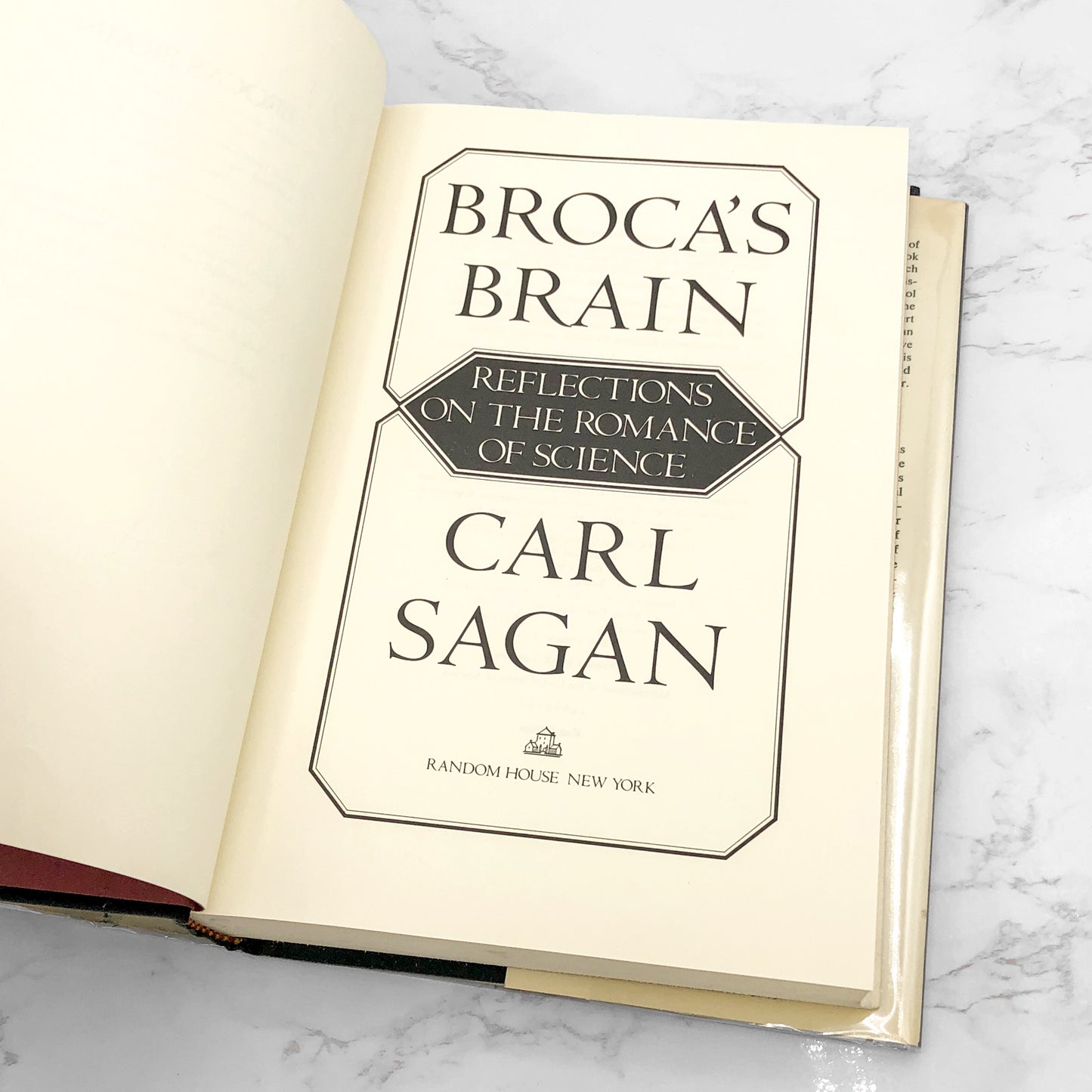 Broca's Brain: Reflections on the Romance of Science by Carl Sagan [FIRST EDITION] 1979 • Random House