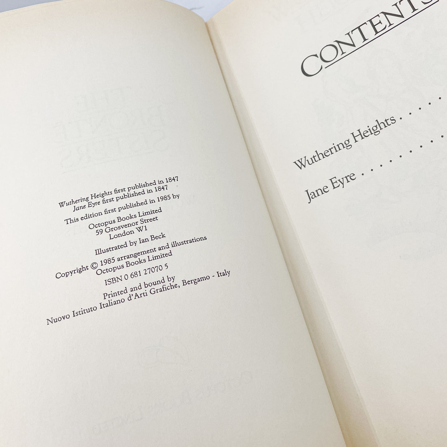 The Brontë Sisters: Wuthering Heights & Jane Eyre by Emily Brontë & Charlotte Brontë [U.K. HARDCOVER OMNIBUS] 1985