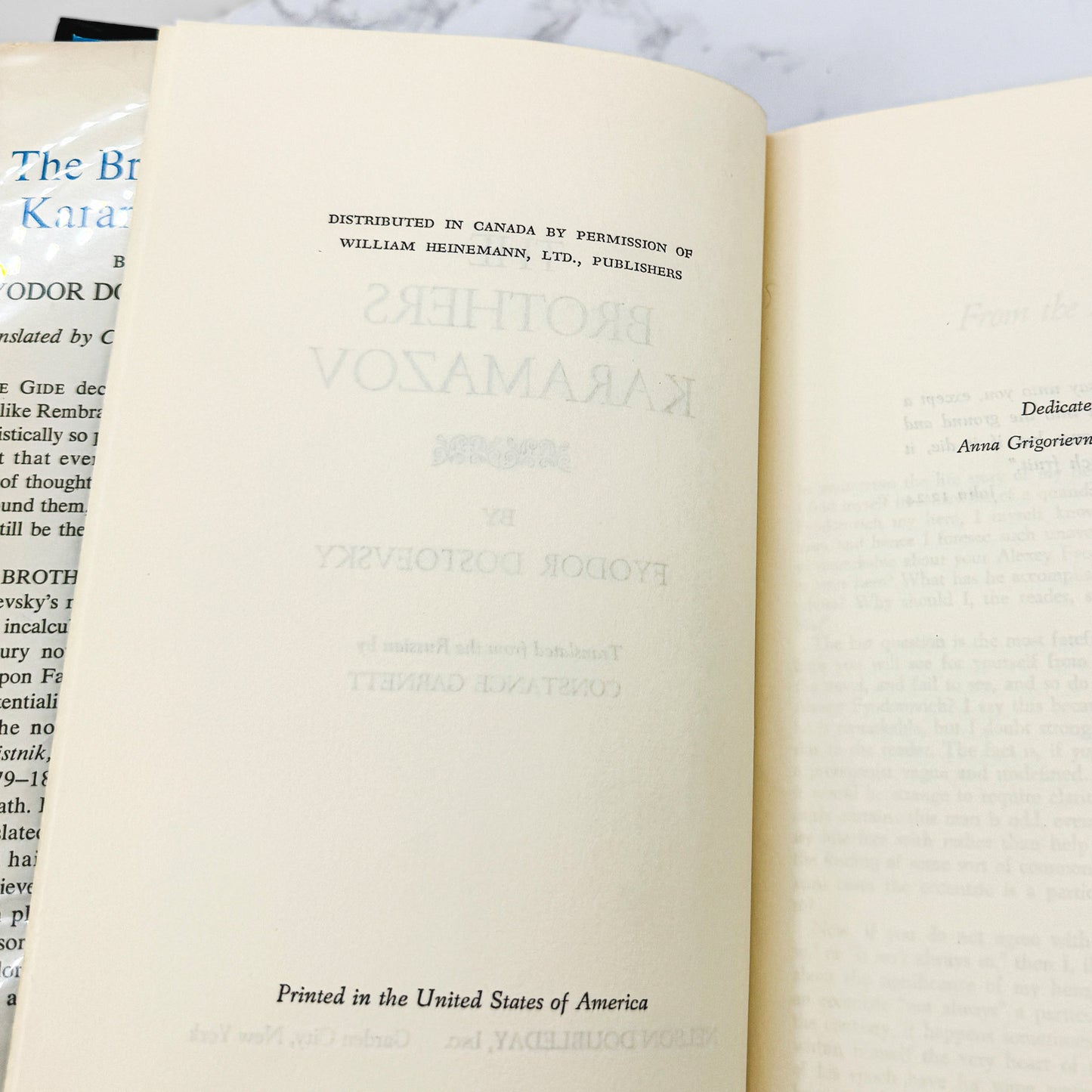 The Brothers Karamazov by Fyodor Dostoevsky translated by Constance Garnett [BOOK CLUB EDITION HARDCOVER] • Nelson Doubleday