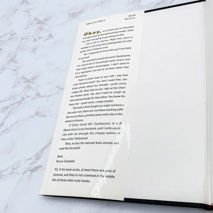 If Chins Could Kill: Confessions of a B Movie Actor by Bruce Campbell [FIRST EDITION] 2001 • Thomas Dunne