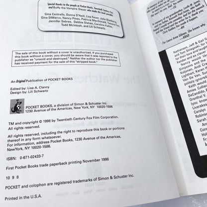 Buffy the Vampire Slayer: The Watcher's Guide [FIRST EDITION] 1998 • Pocket Books