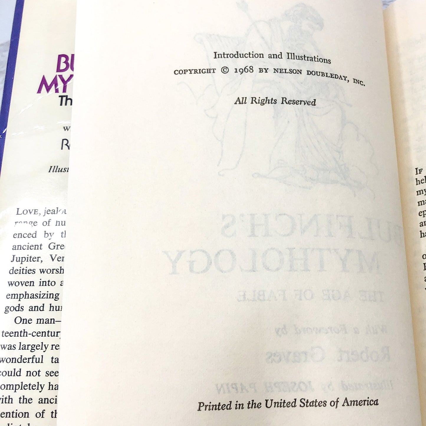 Bulfinch's Mythology • The Age of Fable [1968 HARDCOVER] BCE • Doubleday
