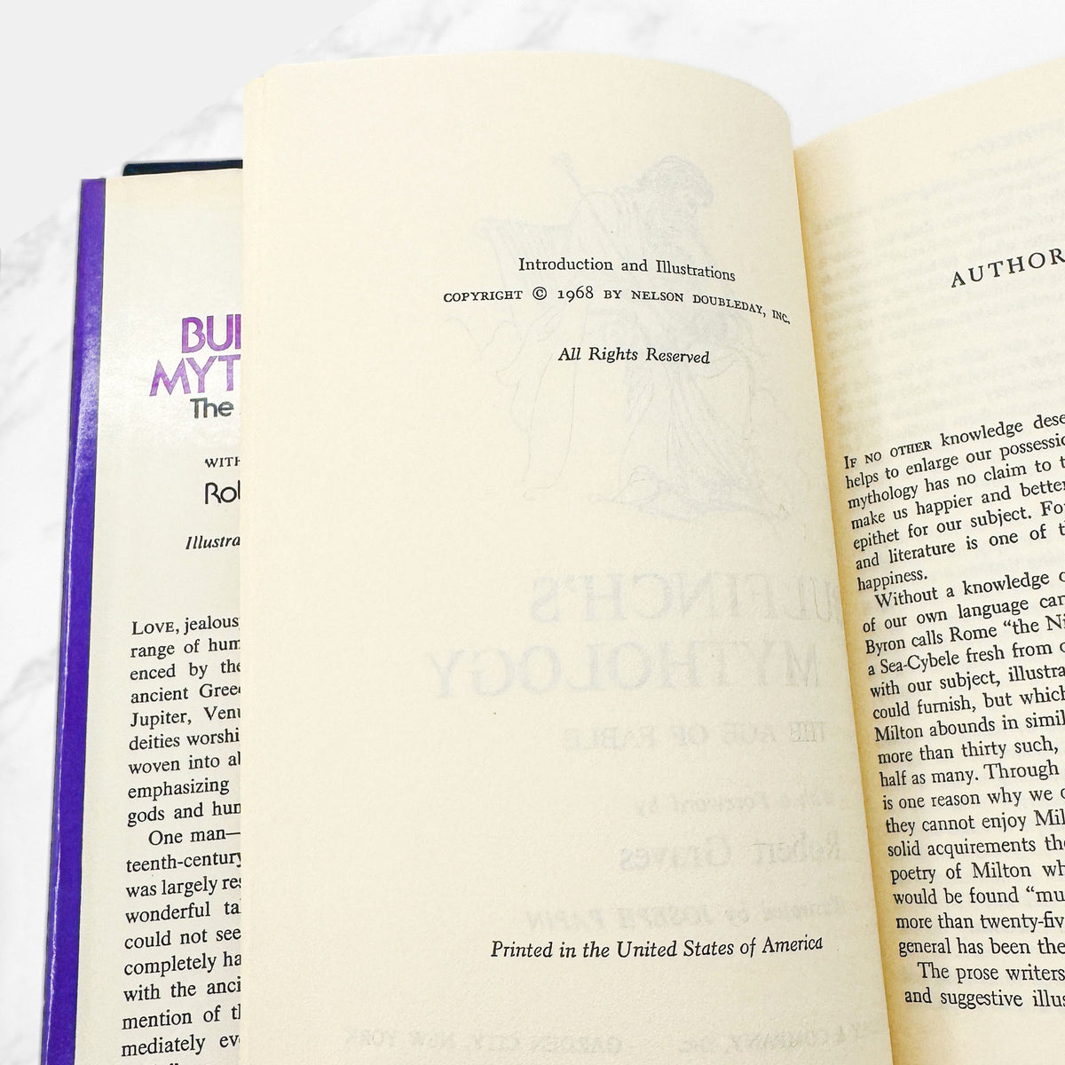 Bulfinch's Mythology • The Age of Fable [1968 HARDCOVER] BCE • Doubleday