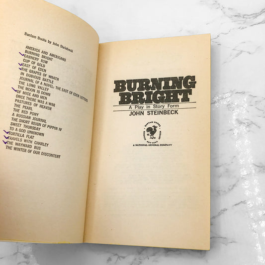 Burning Bright by John Steinbeck [1970 PAPERBACK] • Bantam