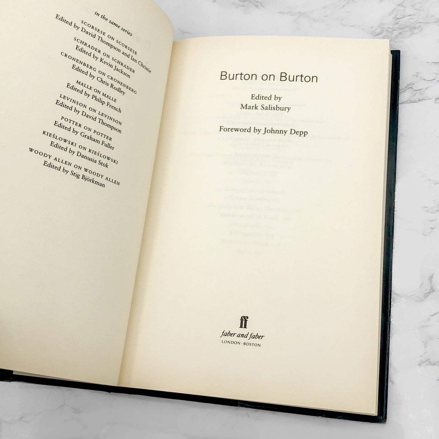 Burton on Burton by Tim Burton edited by Mark Salisbury w. Johnny Depp [U.K. FIRST EDITION • FIRST PRINTING] 1995 • Faber