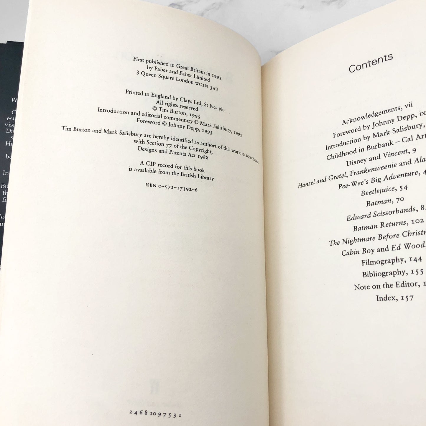 Burton on Burton by Tim Burton edited by Mark Salisbury w. Johnny Depp [U.K. FIRST EDITION • FIRST PRINTING] 1995 • Faber