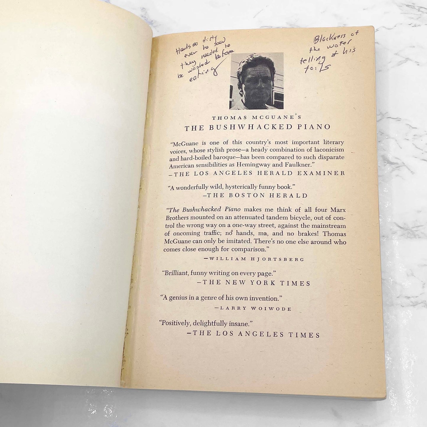 The Bushwhacked Piano by Thomas McGuane [TRADE PAPERBACK] 1984 • Vintage Contemporaries • 1st Print!