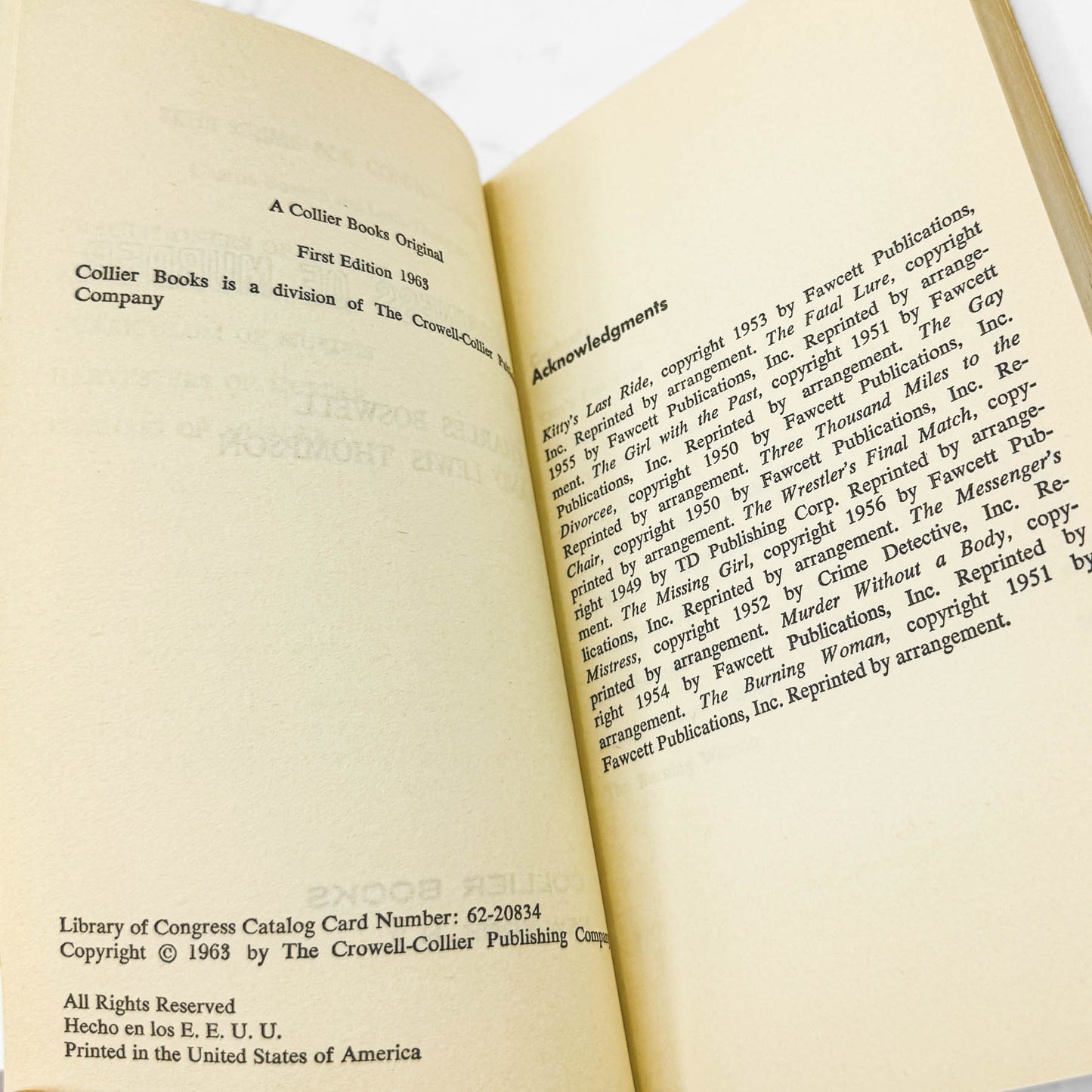 Business of Murder by Charles Boswell & Lewis Thompson [FIRST EDITION PAPERBACK] 1963 • Collier True Crime