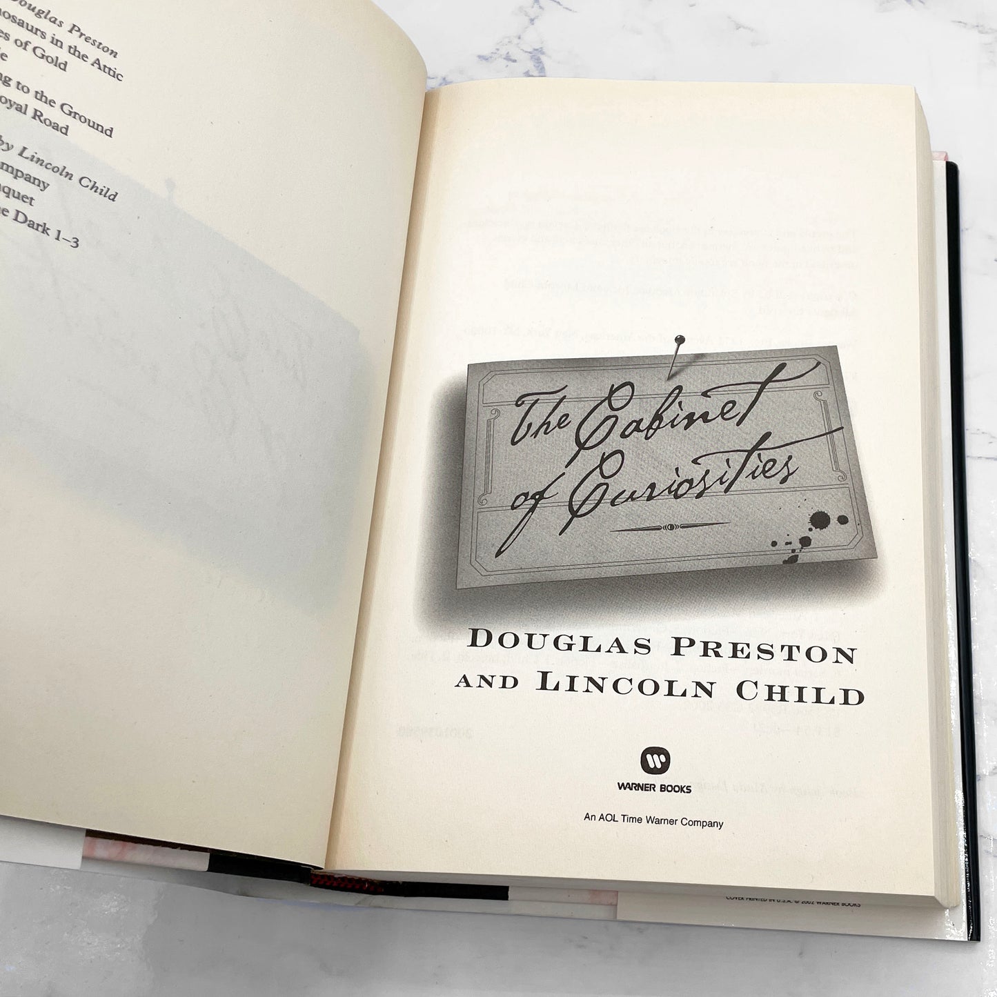 The Cabinet of Curiosities by Douglas Preston & Lincoln Child [FIRST EDITION] 2002 • Warner Books