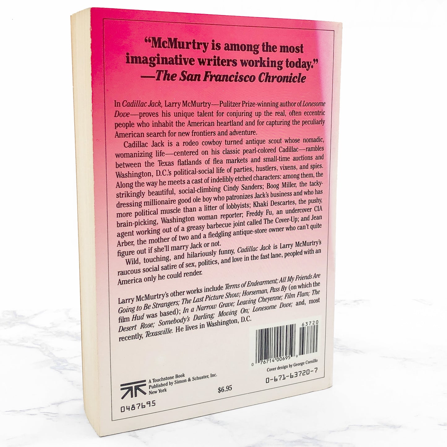Cadillac Jack by Larry McMurtry [TRADE PAPERBACK] 1987 • Touchstone