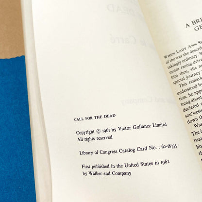 Call For the Dead by John Le Carré [FIRST BOOK CLUB EDITION] 1962 • Hardcover • Walker & Co