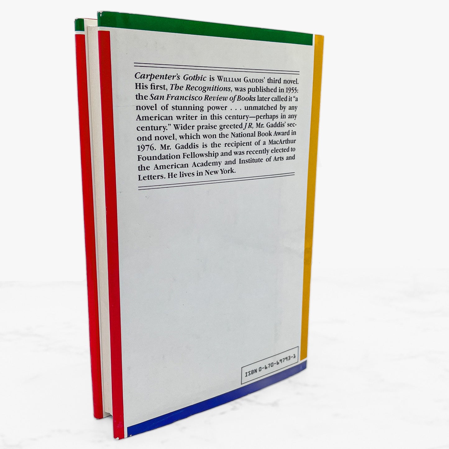 Carpenter's Gothic by William Gaddis [FIRST EDITION • FIRST PRINTING] 1985 • Viking