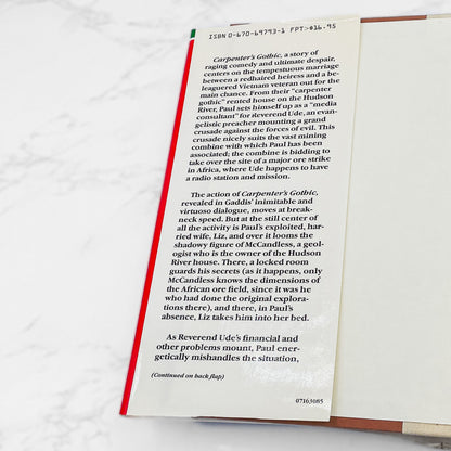 Carpenter's Gothic by William Gaddis [FIRST EDITION • FIRST PRINTING] 1985 • Viking