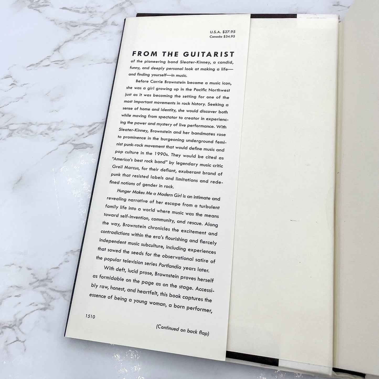 Hunger Makes Me A Modern Girl by Carrie Brownstein SIGNED! [FIRST EDITION • FIRST PRINTING] 2015 • Riverhead Books *See Condition