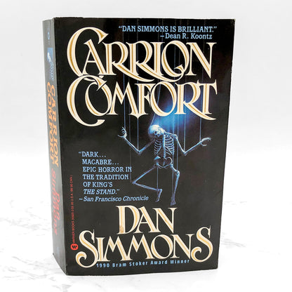 Carrion Comfort by Dan Simmons SIGNED • [FIRST PAPERBACK PRINTING] 1990 • Warner Books *See condition