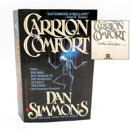 Carrion Comfort by Dan Simmons SIGNED • [FIRST PAPERBACK PRINTING] 1990 • Warner Books *See condition