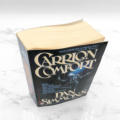 Carrion Comfort by Dan Simmons SIGNED • [FIRST PAPERBACK PRINTING] 1990 • Warner Books *See condition