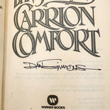 Carrion Comfort by Dan Simmons SIGNED • [FIRST PAPERBACK PRINTING] 1990 • Warner Books *See condition