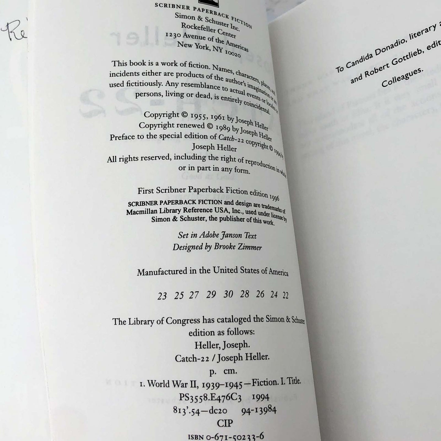 Catch-22 by Joseph Heller [TRADE PAPERBACK] 1996 • Scribner