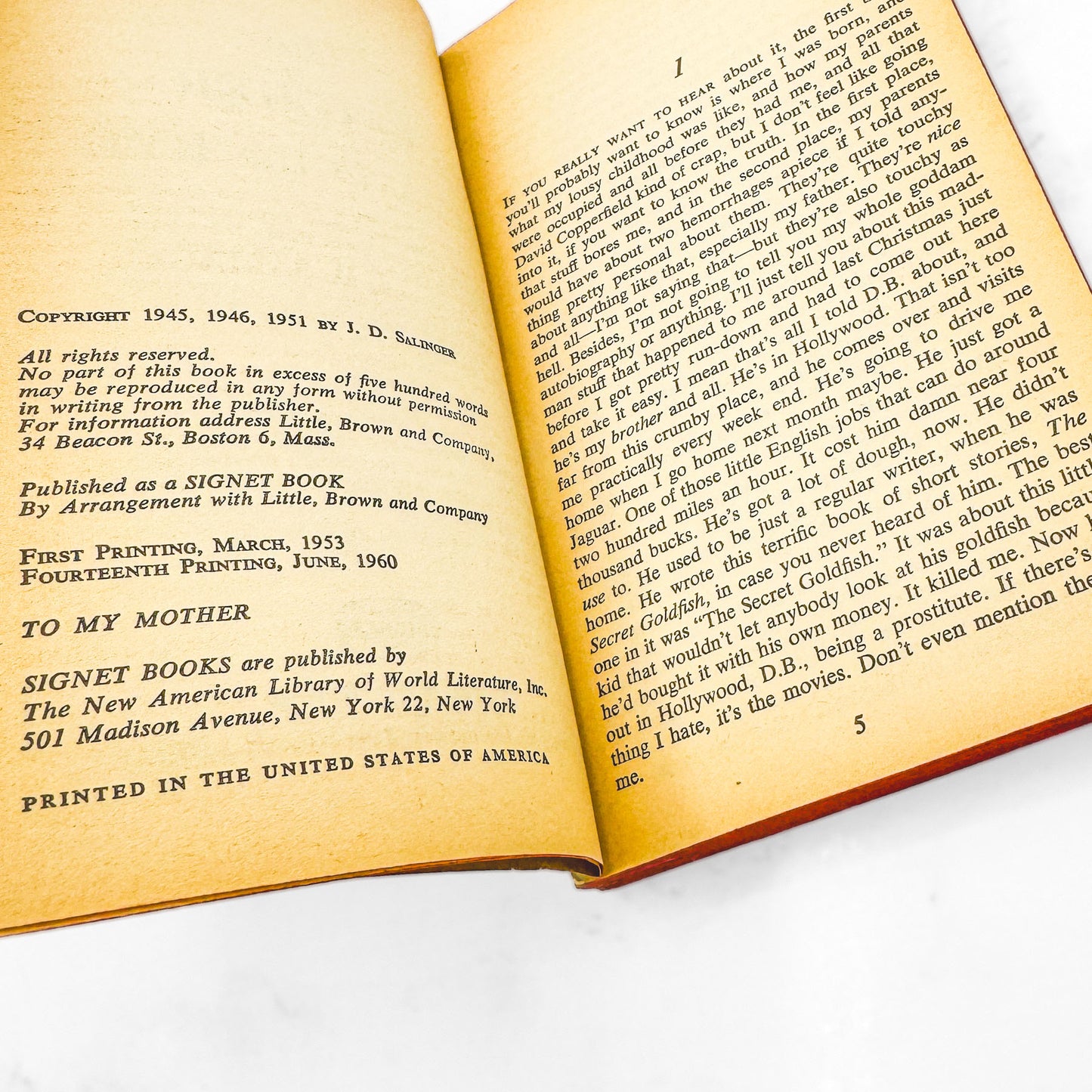 Catcher in the Rye by J.D. Salinger [1960 PAPERBACK] Signet • 14th Printing