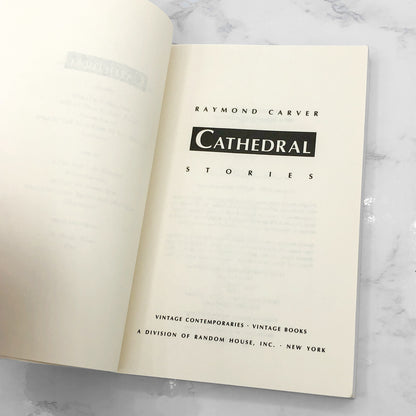 Cathedral by Raymond Carver [TRADE PAPERBACK] 1989 • Vintage *See Condition
